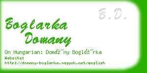 boglarka domany business card